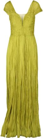 4 Meta Pleated Maxi Dress - Acid Green