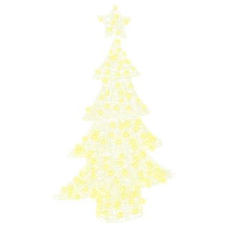 vidaXL &Aacute;rbol De Navidad 100 Led Blanco C&aacute;lido 120 Cm Acr&iacute;lico Vidaxl