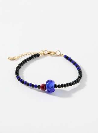 Simons Womens Faceted-bead and stone bracelet