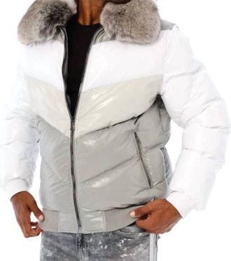 Jordan Craig Sugar Hill Nylon Puffer Jacket In Arctic White