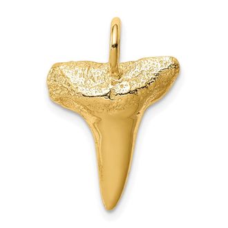Diamond2Deal 10k Yellow Gold Shark Tooth Pendant