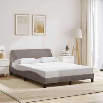 vidaXL Vidaxl - Estructura De Cama Sin Colch&oacute;n Tela Gris Taupe 120x200 Cm
