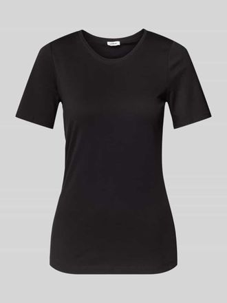 s.Oliver Red Label Slim Fit T-Shirt aus reiner Baumwolle in Interlockjersey-Qualit&auml;t in Black, Gr&ouml;&szlig;e 40