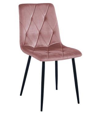 OEM Silla Libra - Terciopelo Rosa / Patas Negras X 1
