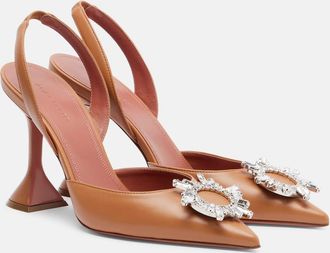 Amina Muaddi Begum 95 leather slingback pumps