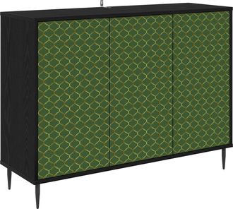vidaXL Aparador Geleen Roble Negro 102 X 33 X 76 Cm Vidaxl