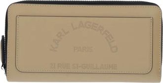 Karl Lagerfeld K/Daily Portemonnee - Dames - Portefeuilles - Beige - ONE Size - Leer - Accessoires