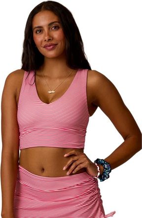 Carve Designs Tofino Top DD Cup in Melon Stripe at Nordstrom, Size Medium