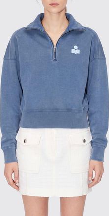 Isabel Marant High-Neck Sweatshirt in Cotton with Half-Zip