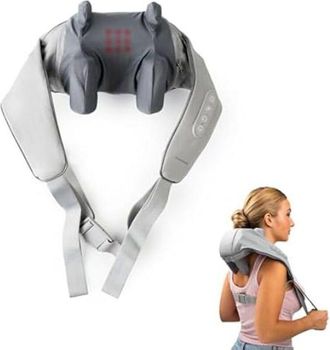 InnovaGoods Masajeador Cervical Y De Espalda 6d - Innovagoods - Recargable - 3 Velocidades - 3 Modos - Calor