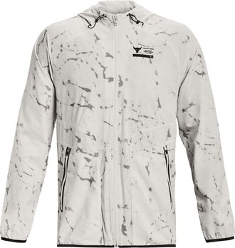Under Armour Mens Project Rock Unstoppable Jacket Softshell White Clay M