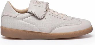 Eleventy White Leather Rubber Sneakers