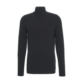 Roberto Collina Turtlenecks, male, Blue, Size: L Classic High Collar Knit Sweater