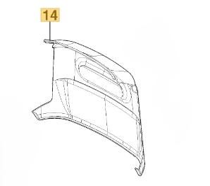 STIGA Sports Cubierta Trasera Original Stiga Tractor Gyro 500e Gyro 700e 337110403/0