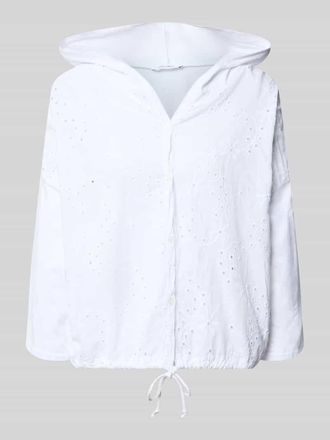 Zabaione Bluse mit Kapuze Modell Is4aa in Weiss, Gr&ouml;&szlig;e XXL