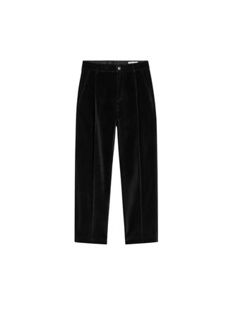 Pence Alain Black Velvet Chino Pants