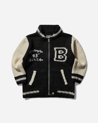 A Bathing Ape Men s Cowichan Cardigan Black