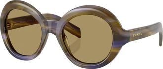 Prada D08Su Round Sunglasses - female - Prada - Sunglasses - Brown - 53 MM - Accessories