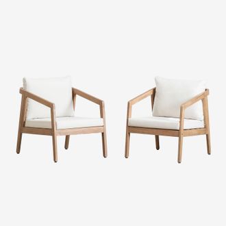 Sklum Sklum - Pack De 2 Sillones En Madera De Acacia Kaela
