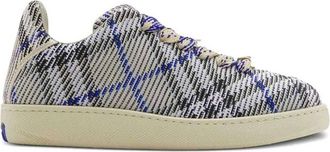 Burberry Check Knit Box Low-Top Sneakers, Brand Size 42.5 ( US Size 9.5 )