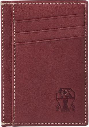 Brunello Cucinelli Portacarte con logo - Rosso