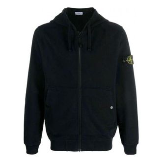 Stone Island Cotton Zip-Up Jacket Black 791561620-V0029