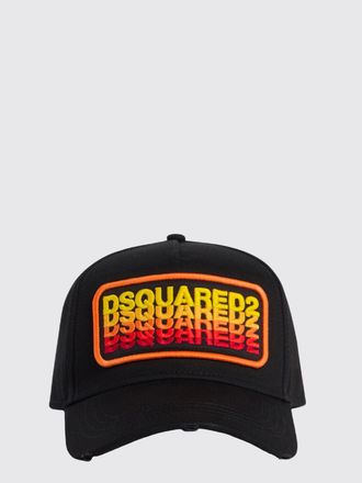 Dsquared2 Cappello in cotone con logo ricamato