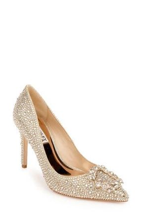 Badgley Mischka Cher II Pointed Toe Pump in Platino at Nordstrom Rack, Size 5.5