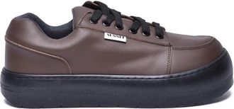 Sunnei Leather Sneakers - Brown/Black