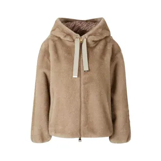 Herno Jassen, Dames, Beige, L, Leer, Herno Beige Jacket