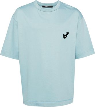 Songzio assemblage panther T-shirt - men - Cotton - S - Blue