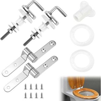 OEM Kit De Fijaci&oacute;n De Asiento De Inodoro De 2 Piezas, Sujetadores De Bisagra De Asiento De Inodoro, Fijaci&oacute;n De Bisagra De Asiento De Inodoro, Bisagras D