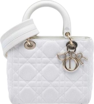 Dior Pre-owned Handbags, female, White, Size: ONE SIZE Pre-owned Mesh Handbag