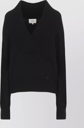 Loulou Studio womens long sleeve v-neck knit sweater