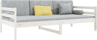 vidaXL Sof&aacute; Cama Sin Colch&oacute;n Madera Maciza De Pino Blanco 80x200 Cm Vidaxl