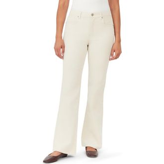 Kensie The Natalie High Waist Bootcut Corduroy Pants in Almond Milk Cord at Nordstrom Rack, Size 10