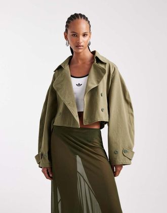 Asos Ultimate - Parka leggero color kaki slavato-Verde