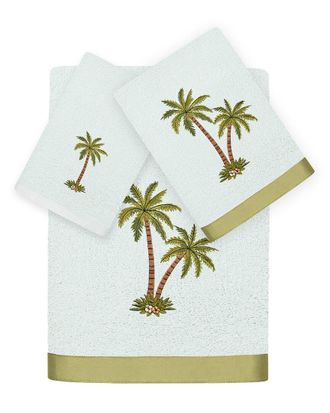 Linum Home Textiles Palmera 3Pc Embellished Turkish Cotton Towel Set