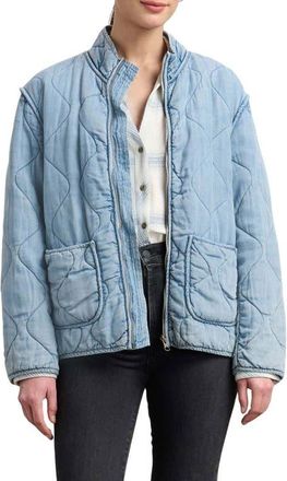 Hatley Quilted Chambray Jacket in Washed Blue at Nordstrom, Size X-Large