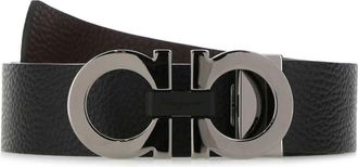 Ferragamo Black Brown Reversible Belt