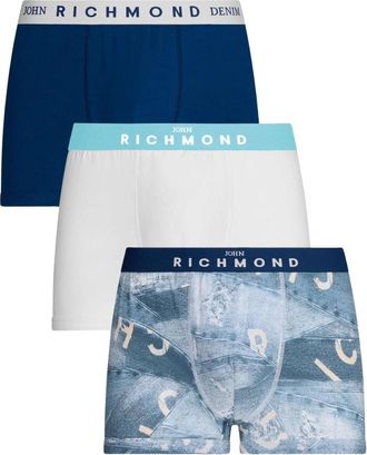 John Richmond Tripack Boxer Set - Heren - Onderbroek - Veelkleurig - S - Denim - Ondergoed