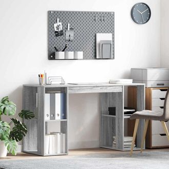 vidaXL Vidaxl Scrivania Grigio Sonoma Legno Ingegnerizzato 130 X 50.5 X