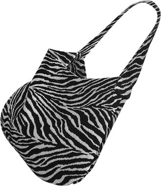 Yarnow Polyester Single-Shoulder Bag Women Handbag Large Capacity Black Shoulder Pouch Casual Tote Bag for Daily Shopping and Travel