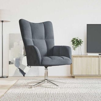 vidaXL Sill&oacute;n De Relax De Terciopelo Gris Oscuro Vidaxl