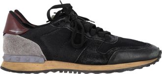 Valentino Pre-owned Mens Garavani Rockrunner Sneakers in Black Mixed Media - Size EU 42