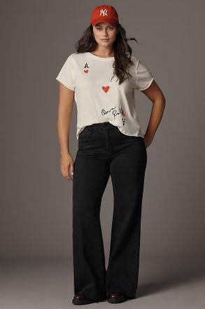 Good American Soft Tech Good Waist Palazzo Jeans