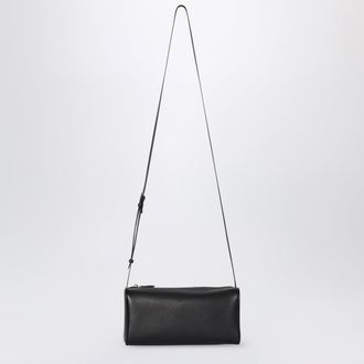 The Row 90s leather shoulder bag in black lambskin