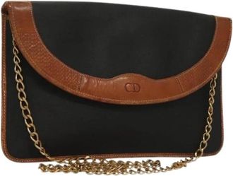 Dior Pre-owned Leren Schoudertas - Dames - Vintage Clutch - Zwart - ONE Size - Leer - Vintage