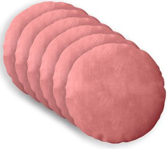 vidaXL Funda De Almohada 6 Pcs Heerlen Rosa &Oslash; 30 Cm Terciopelo Vidaxl