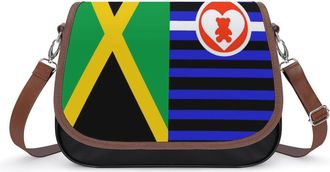 Generic Jamaica DDLG Proud Flag Small Womens Crossbody Bags Shoulder Handbag with Adjustable Strap for Travel